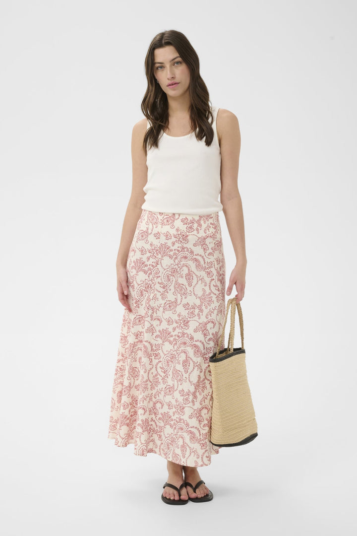 Beril Skirt Peach Blossom Dot Paisley | Skjørt | Smuk