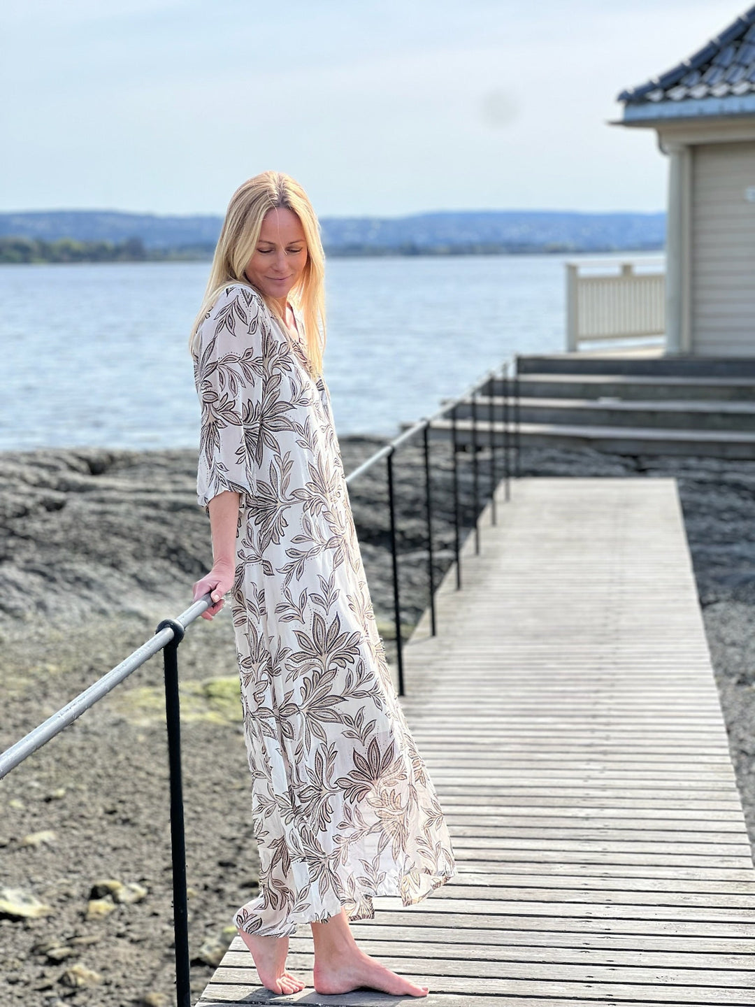 Beritpw Dress Black Delicate Leaf | Kjoler | Smuk - Dameklær på nett