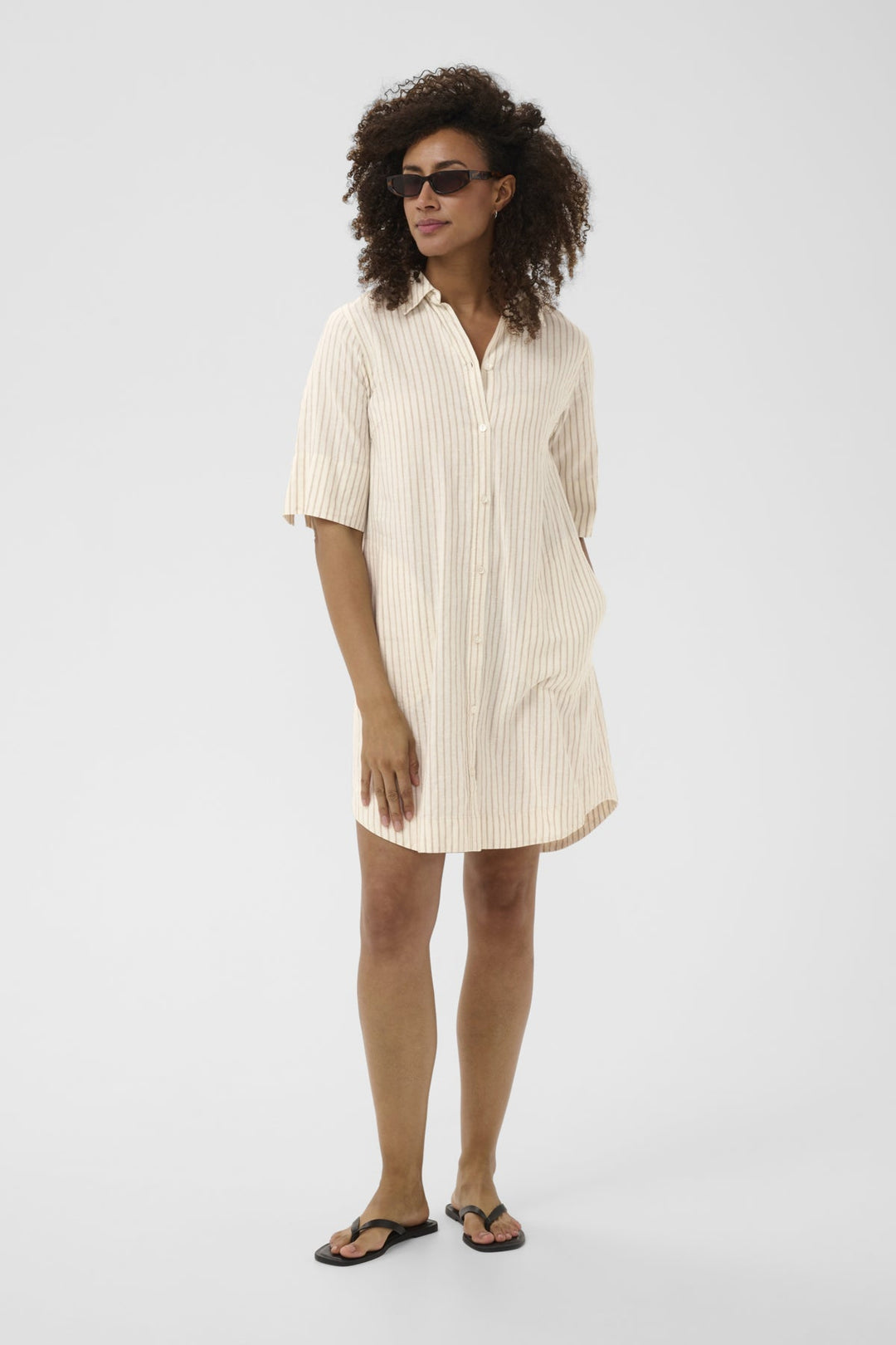 Berrit Dress Neutral Stripe | Kjoler | Smuk