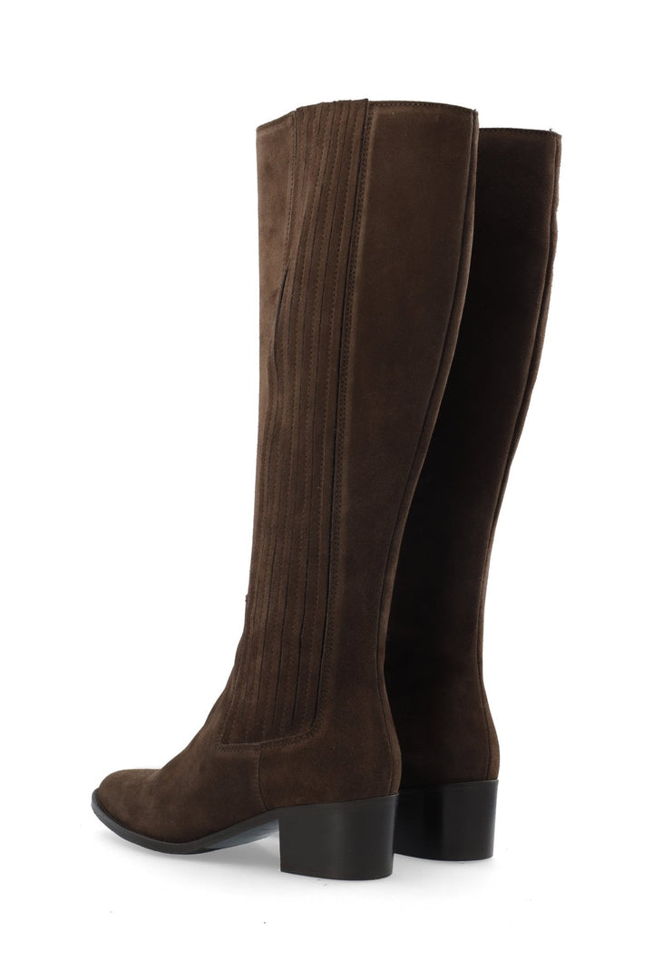 Biacarol Chelsea Knee High Boot Oily Suede Brown | Sko | Smuk