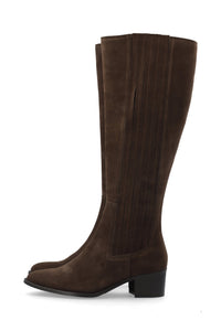 Biacarol Chelsea Knee High Boot Oily Suede Brown