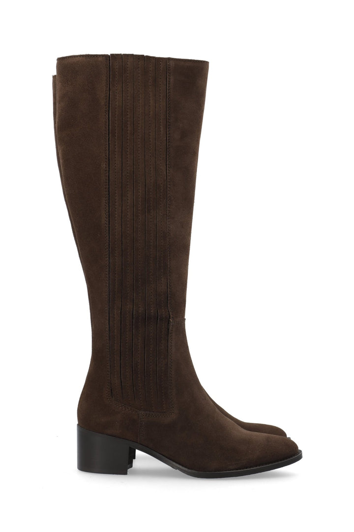 Biacarol Chelsea Knee High Boot Oily Suede Brown | Sko | Smuk
