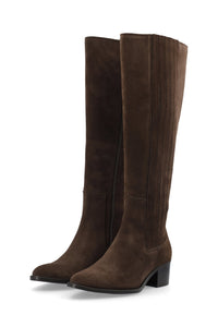 Biacarol Chelsea Knee High Boot Oily Suede Brown
