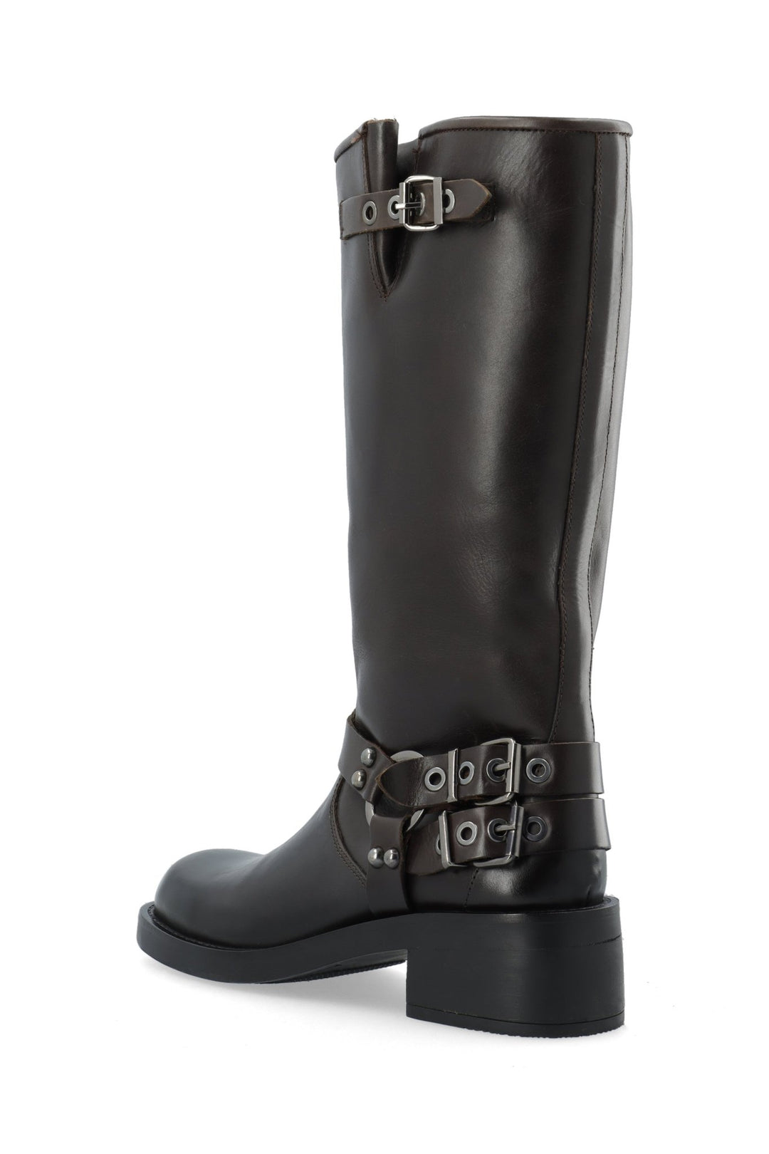 Biaharper Biker Boot Pull Up Leather Dark Brown | Sko | Smuk - Dameklær på nett