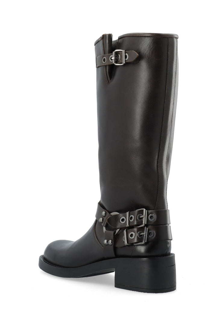 Biaharper Biker Boot Pull Up Leather Dark Brown | Sko | Smuk - Dameklær på nett