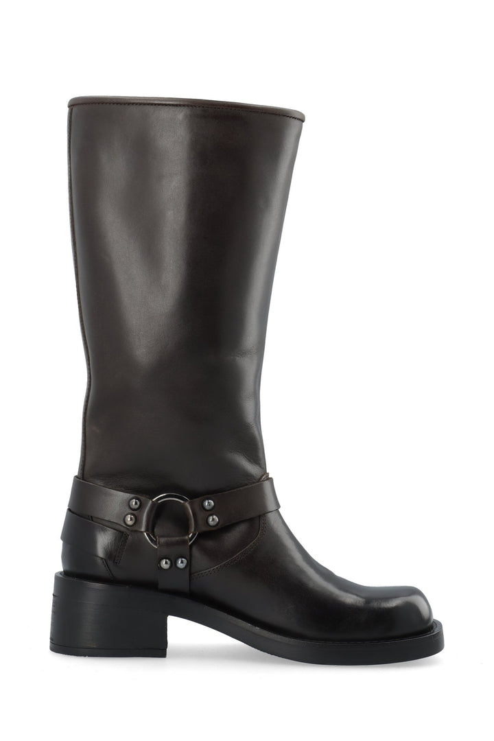 Biaharper Biker Boot Pull Up Leather Dark Brown | Sko | Smuk - Dameklær på nett