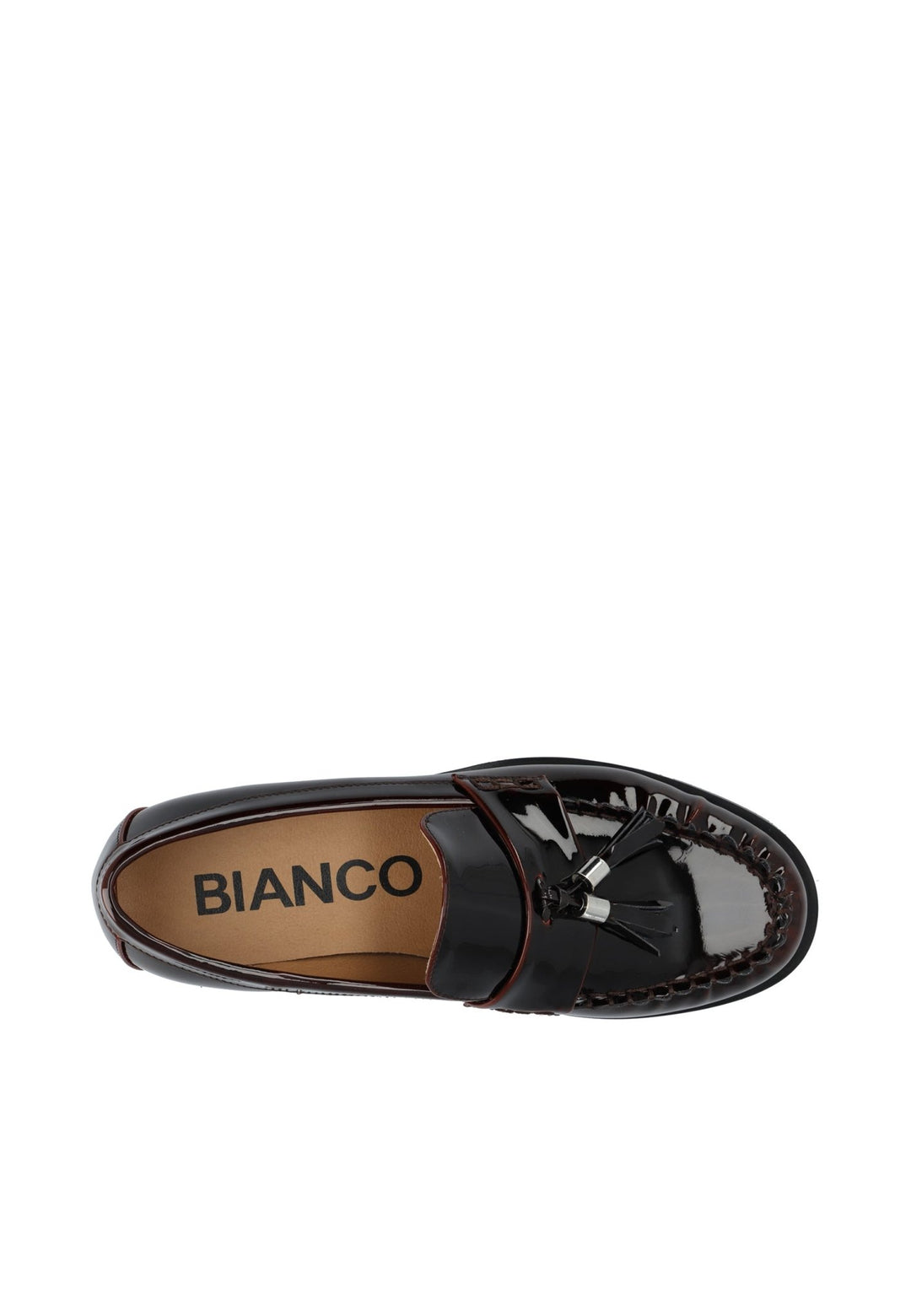 Biaisabella Tassle Loafer Faux Leather Brown Pull Up Patent | Sko | Smuk