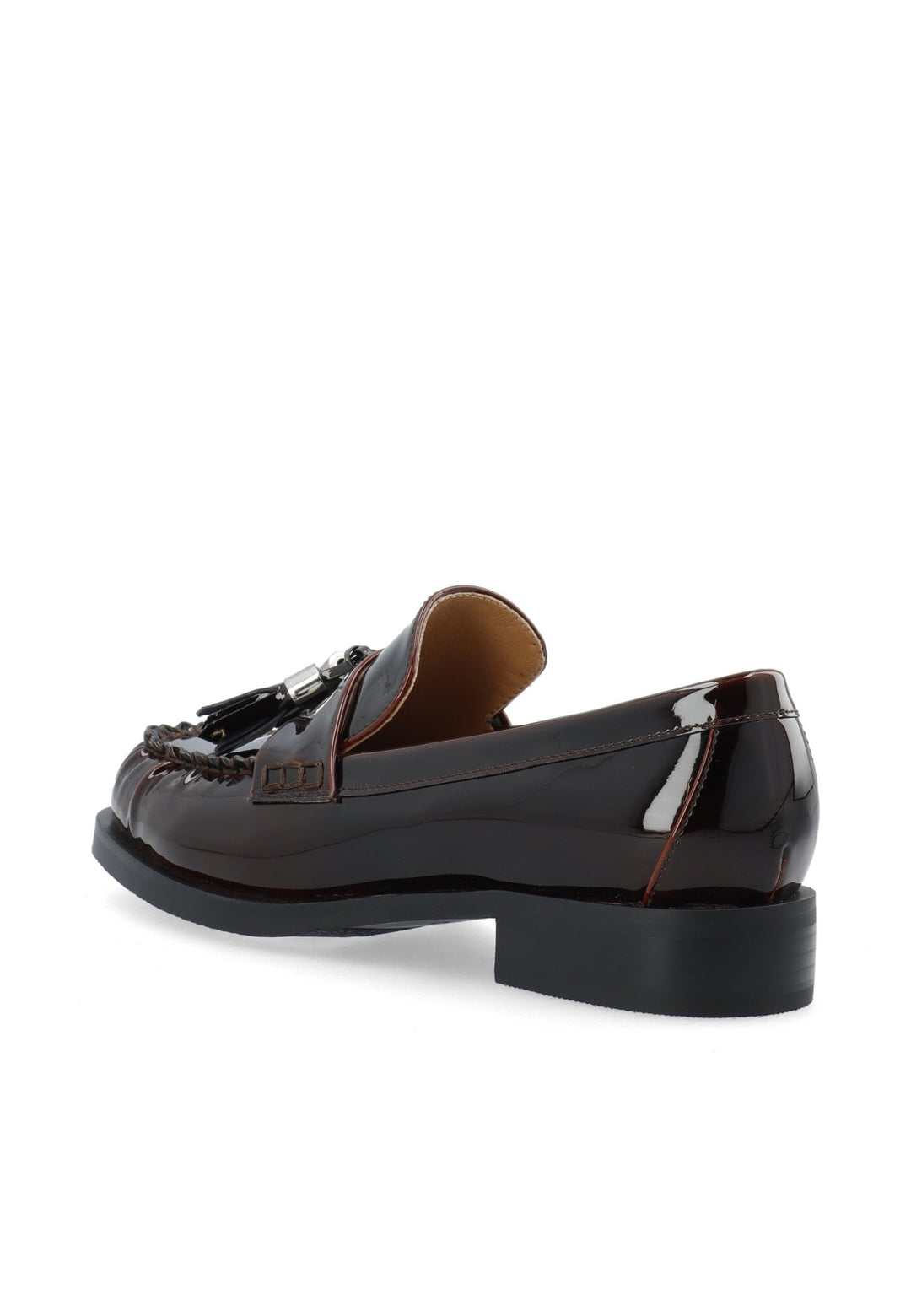 Biaisabella Tassle Loafer Faux Leather Brown Pull Up Patent | Sko | Smuk