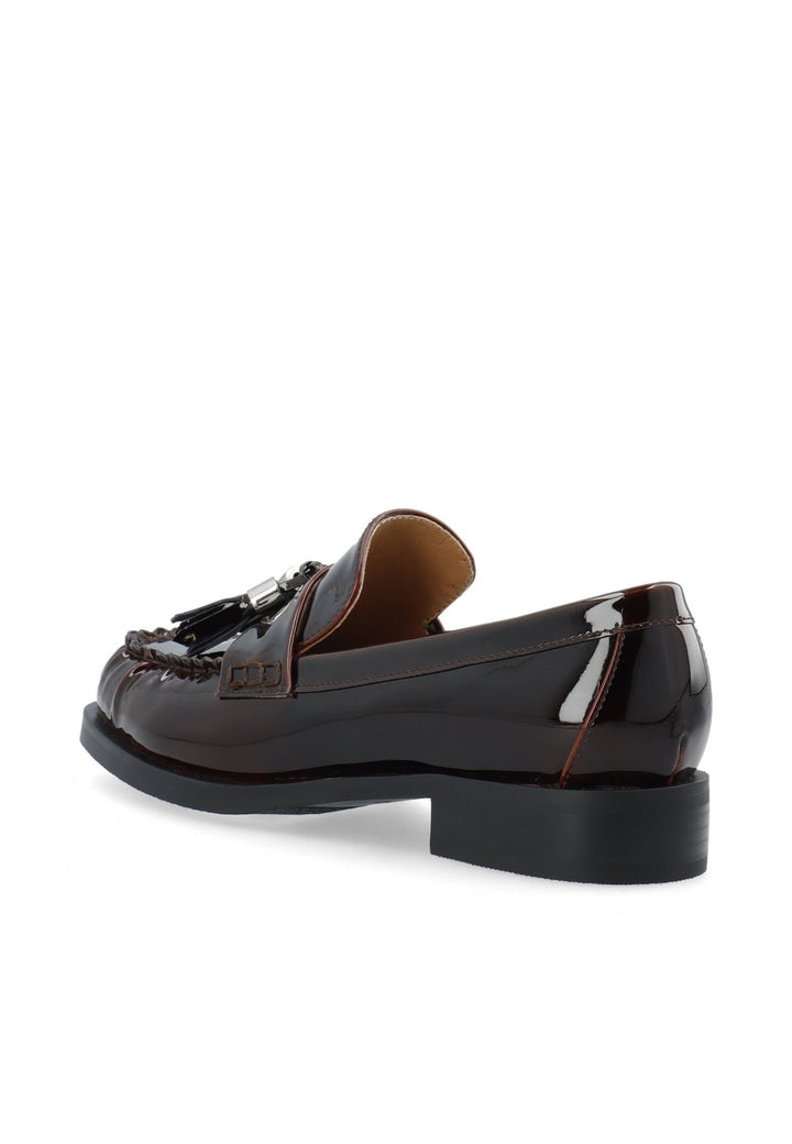 Biaisabella Tassle Loafer Faux Leather Brown Pull Up Patent | Sko | Smuk