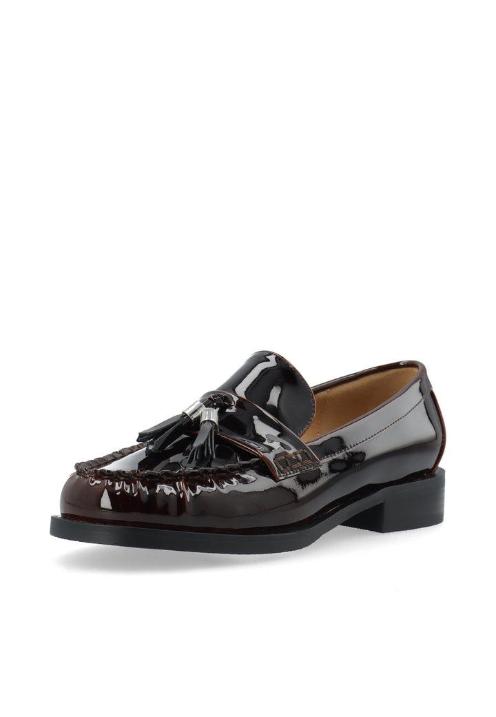 Biaisabella Tassle Loafer Faux Leather Brown Pull Up Patent | Sko | Smuk