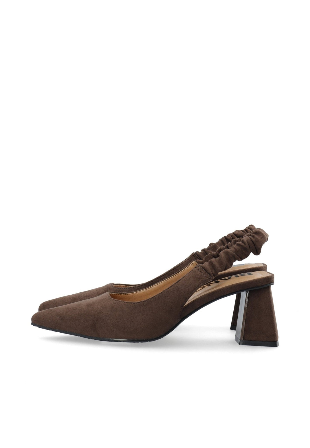 Biamaralyn Scrunchie Slingback Faux Suede Brown | Sko | Smuk