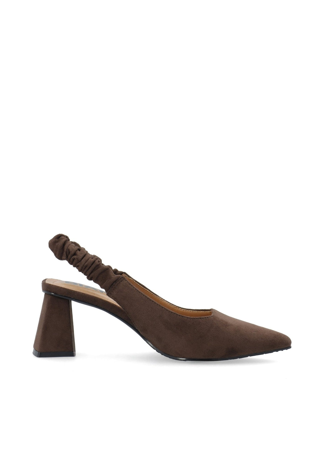 Biamaralyn Scrunchie Slingback Faux Suede Brown | Sko | Smuk
