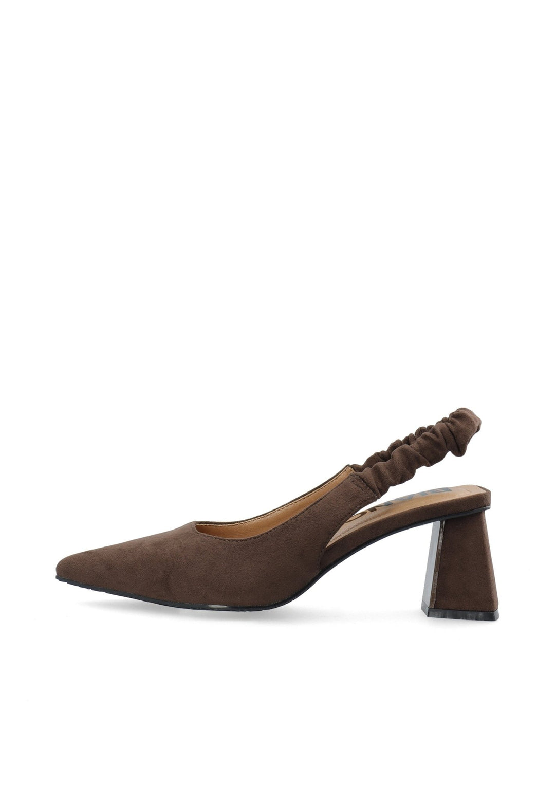 Biamaralyn Scrunchie Slingback Faux Suede Brown | Sko | Smuk