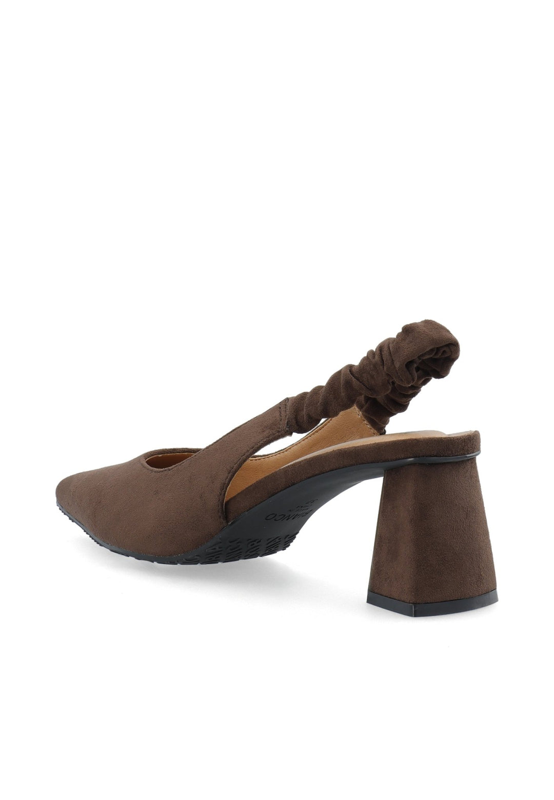 Biamaralyn Scrunchie Slingback Faux Suede Brown | Sko | Smuk