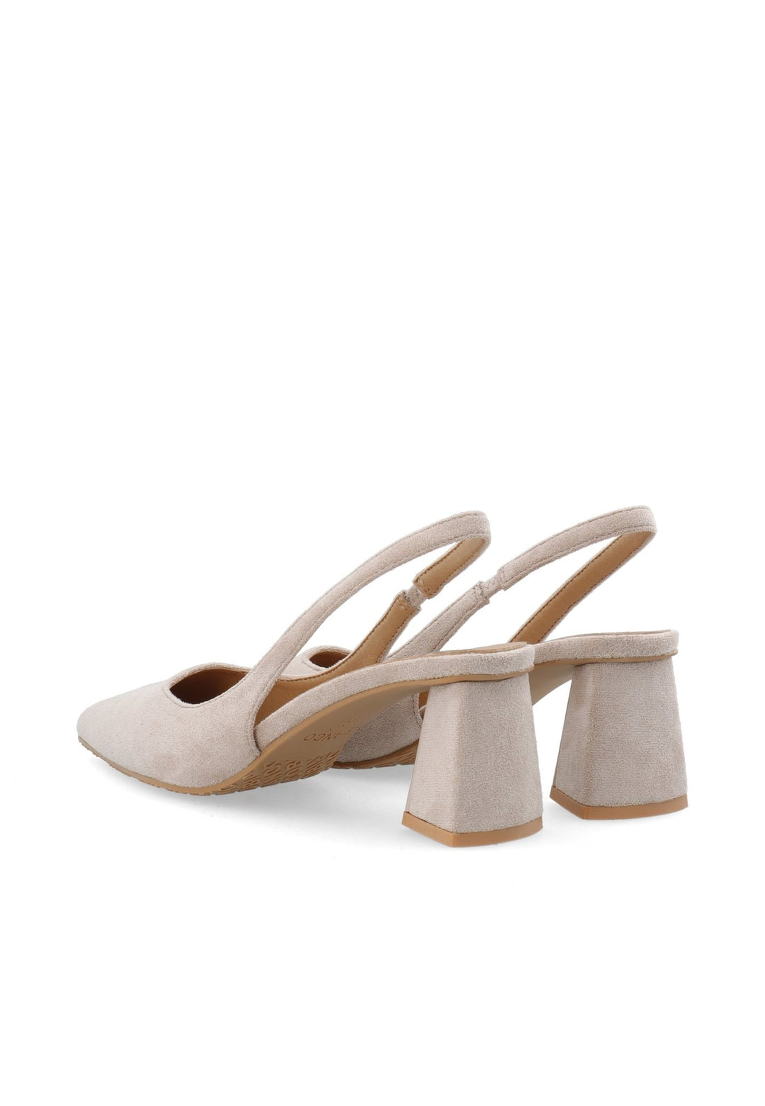 Biamaralyn Slingback Faux Suede Nougat | Sko | Smuk