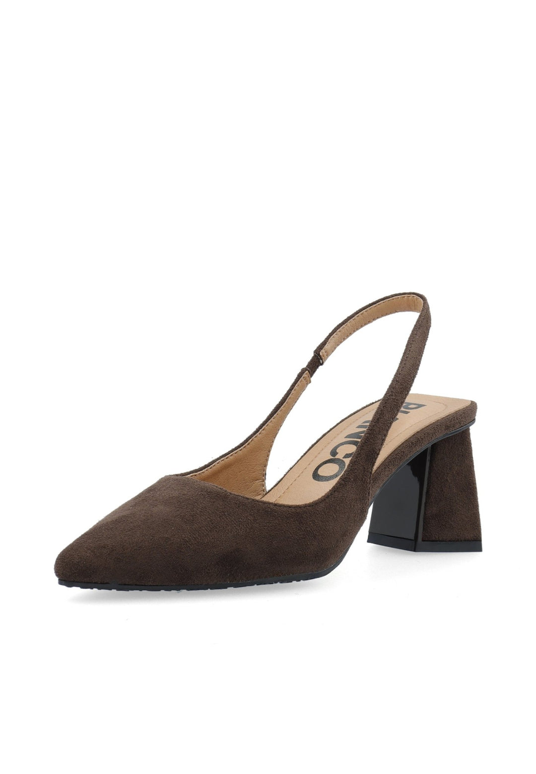 Biamaralyn Slingback Faux Suede Nougat | Sko | Smuk