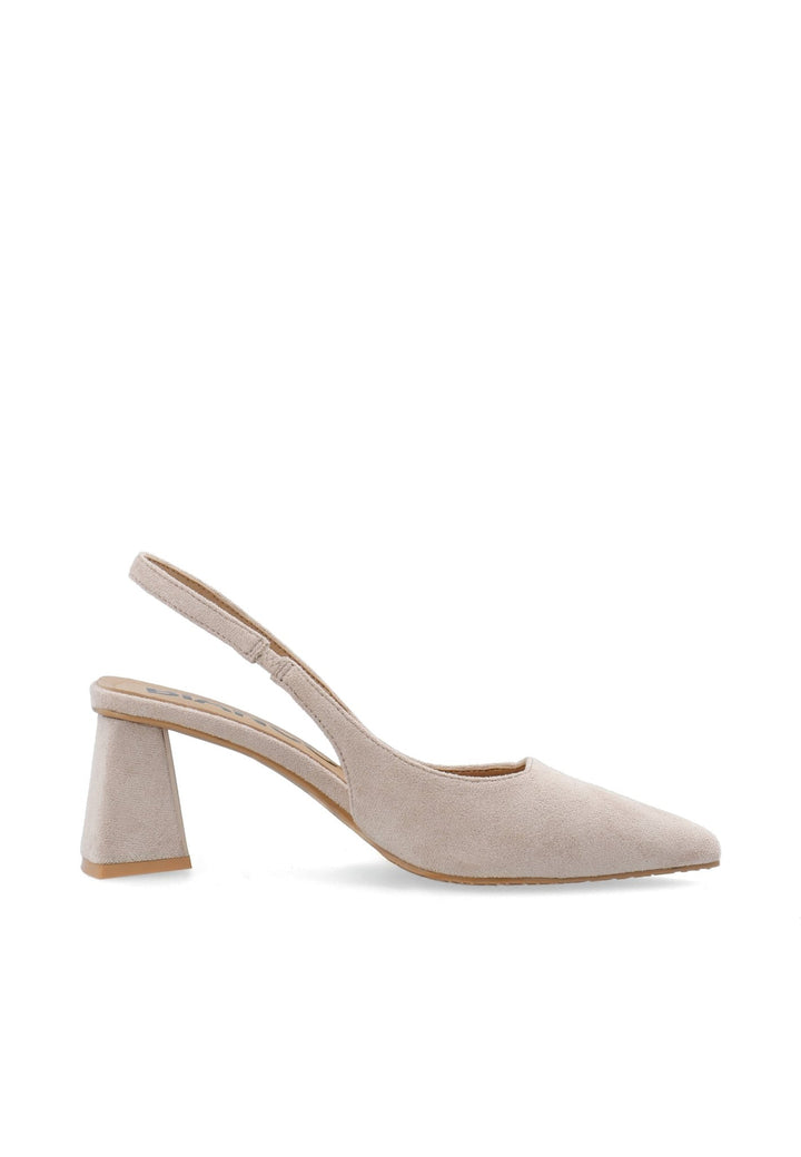Biamaralyn Slingback Faux Suede Nougat | Sko | Smuk