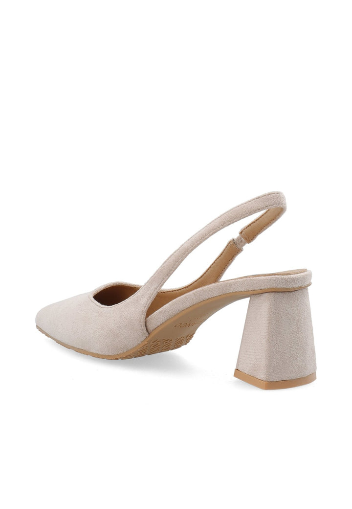 Biamaralyn Slingback Faux Suede Nougat | Sko | Smuk