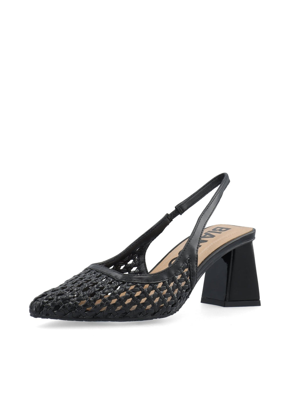 Biamaralyn Slingback Weaved Faux Leather Black | Sko | Smuk