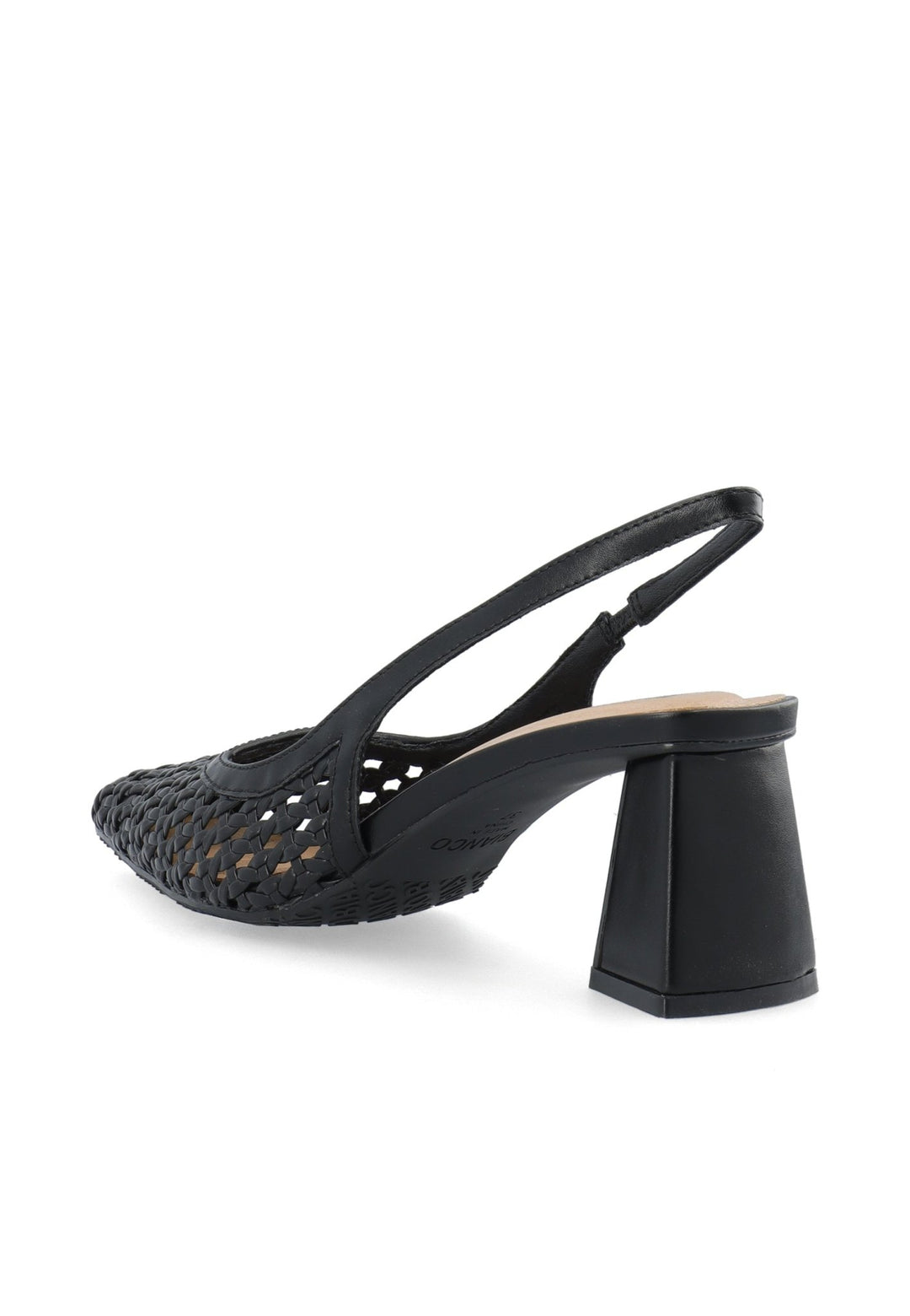 Biamaralyn Slingback Weaved Faux Leather Black | Sko | Smuk