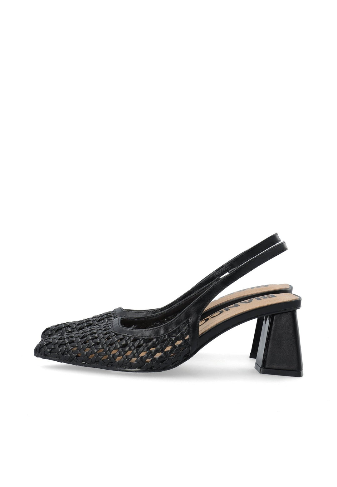 Biamaralyn Slingback Weaved Faux Leather Black | Sko | Smuk
