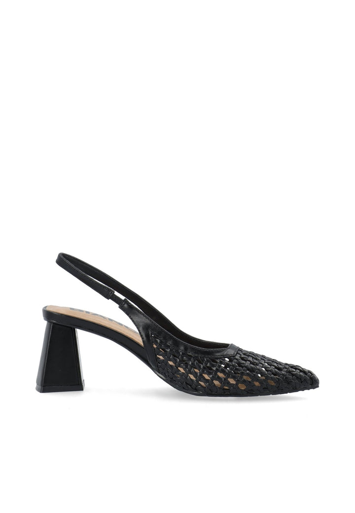 Biamaralyn Slingback Weaved Faux Leather Black | Sko | Smuk