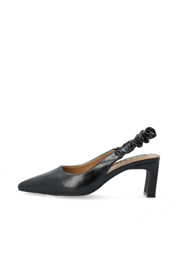 Biamonroe Scrunchie Slingback Faux Leather Shiny Black | Sko | Smuk