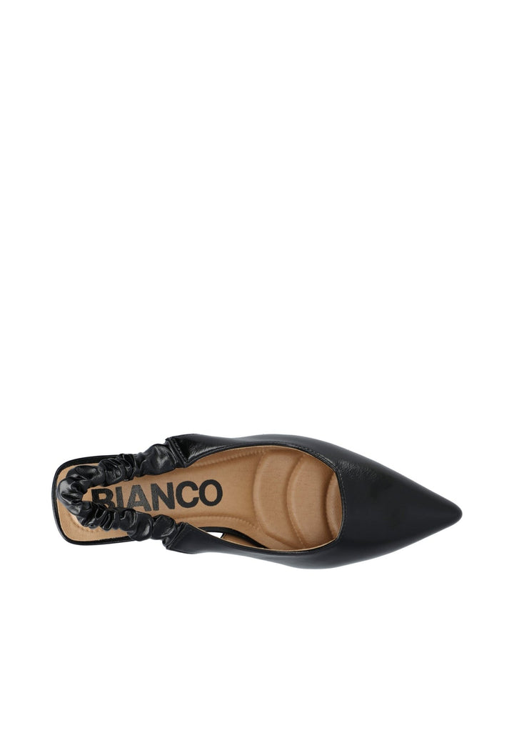Biamonroe Scrunchie Slingback Faux Leather Shiny Black | Sko | Smuk