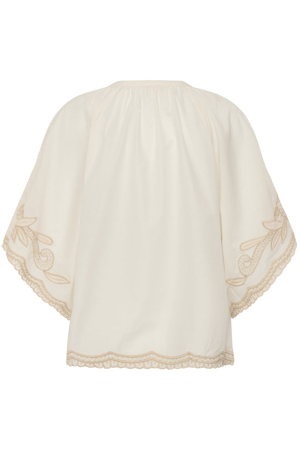 Biancha Blouse Whisper White W French Oak Emb | Skjorter og bluser | Smuk