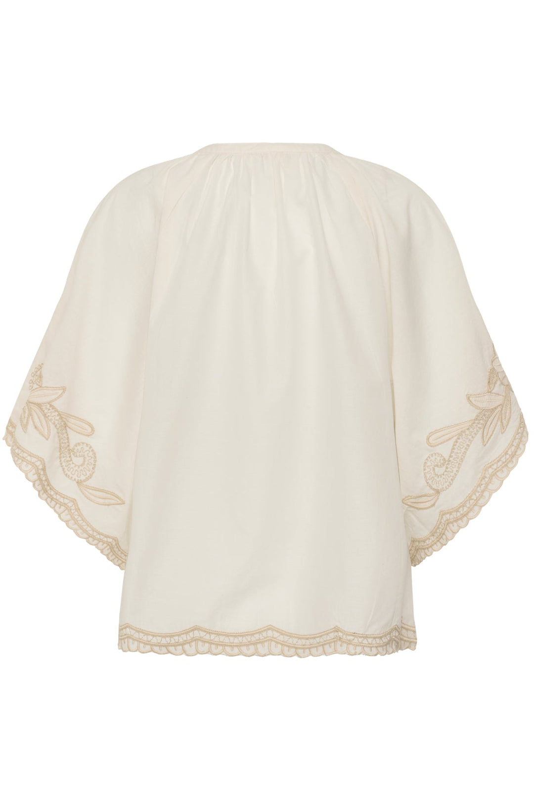Biancha Blouse Whisper White W French Oak Emb | Skjorter og bluser | Smuk
