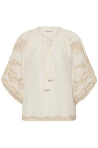 Biancha Blouse Whisper White W French Oak Emb