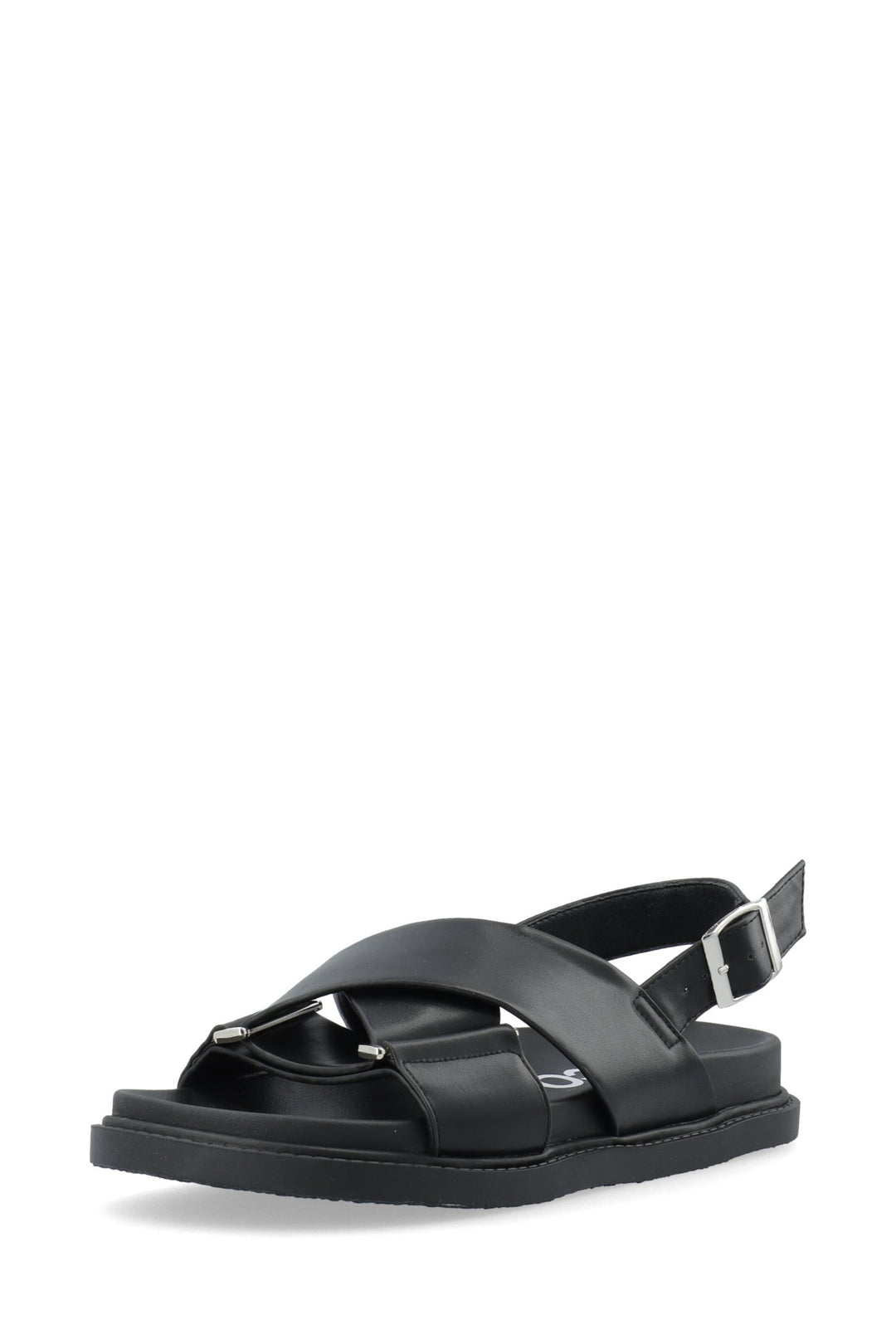Biaoslo Cross Sandal Faux Leather Black | Sko | Smuk - Dameklær på nett