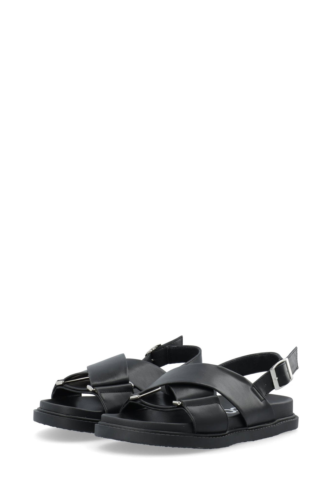 Biaoslo Cross Sandal Faux Leather Black | Sko | Smuk - Dameklær på nett
