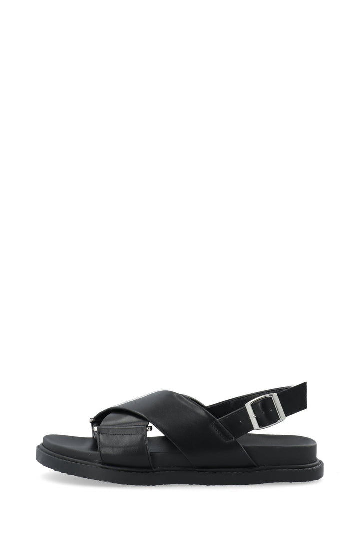 Biaoslo Cross Sandal Faux Leather Black | Sko | Smuk - Dameklær på nett