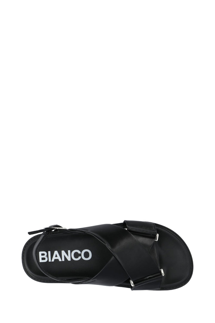 Biaoslo Cross Sandal Faux Leather Black | Sko | Smuk - Dameklær på nett