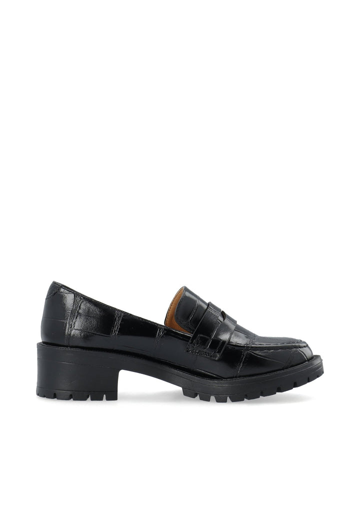 Biapearl Simple Penny Loafer Faux Leather Black Croco Oversize | Sko | Smuk