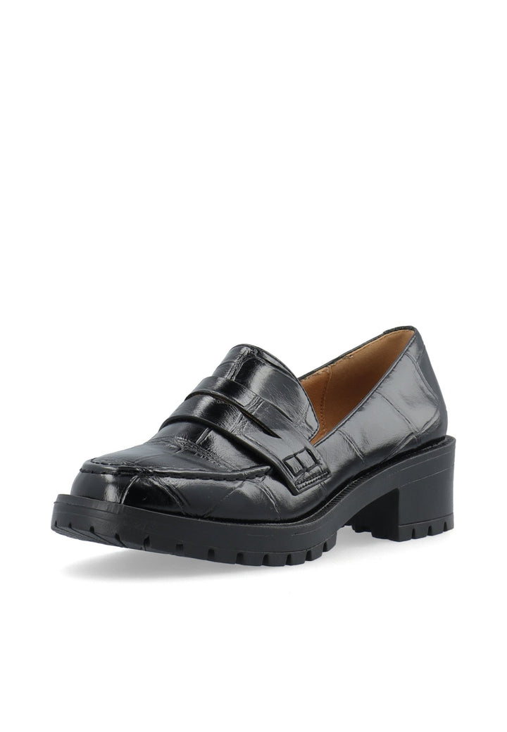 Biapearl Simple Penny Loafer Faux Leather Black Croco Oversize | Sko | Smuk