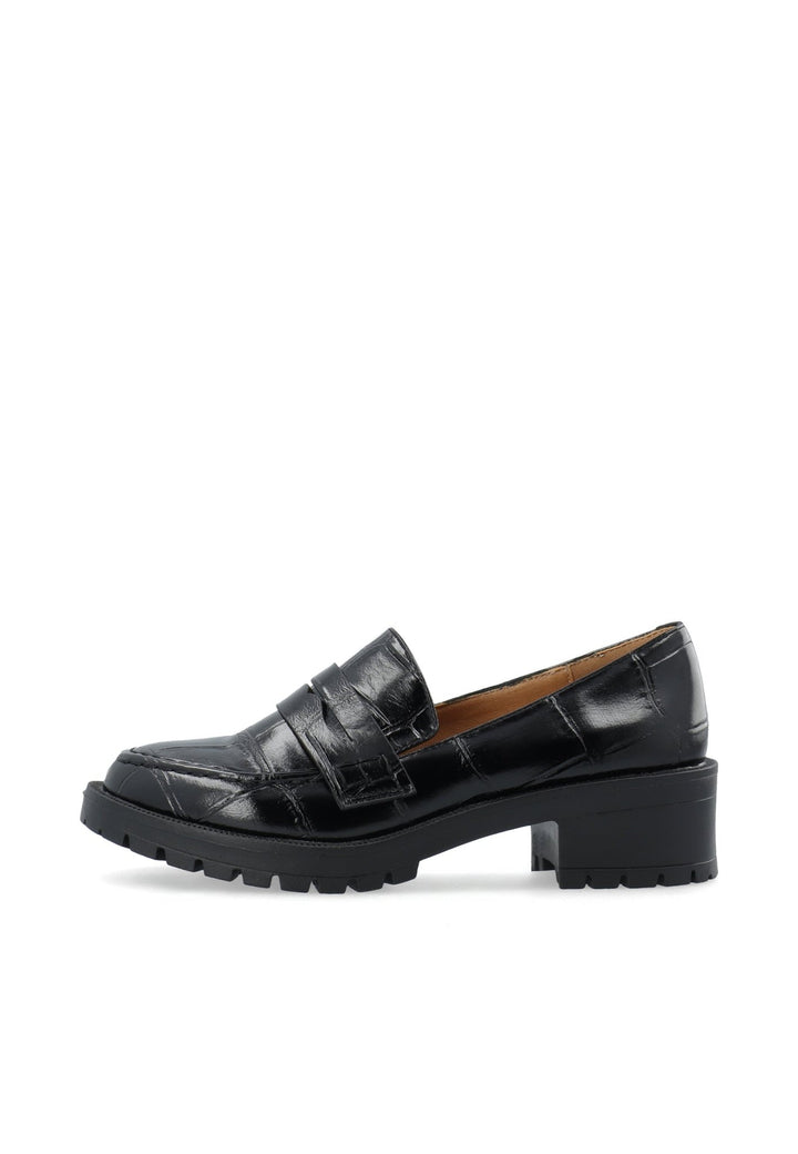 Biapearl Simple Penny Loafer Faux Leather Black Croco Oversize | Sko | Smuk