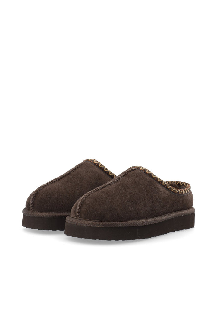 Biasnow Flatform Binded Slip In Shoe Suede Dark Brown | Sko | Smuk - Dameklær på nett