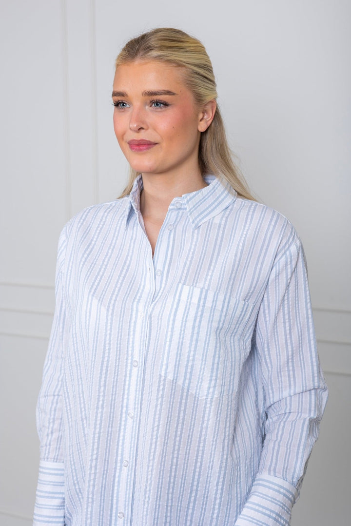 Bibi Crepe Shirt Light Blue | Skjorter og bluser | Smuk - Dameklær på nett