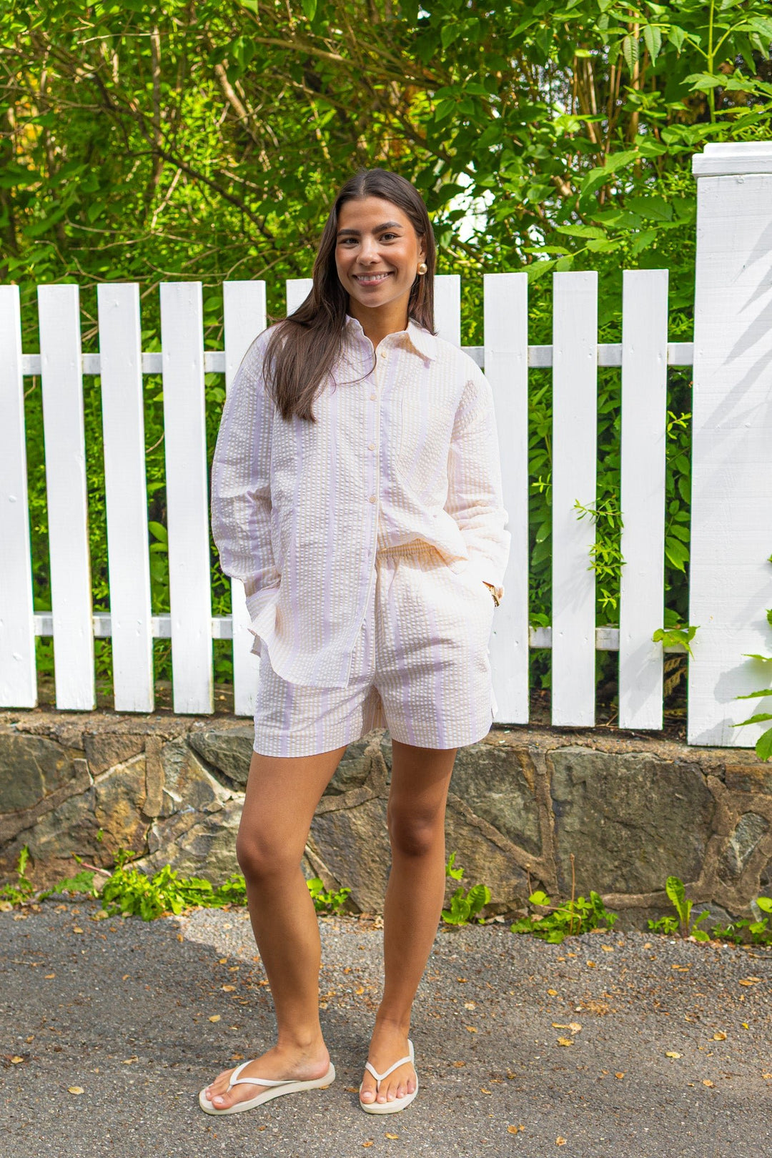 Bibi Crepe Shirt Light Yellow Stripe | Skjorter og bluser | Smuk
