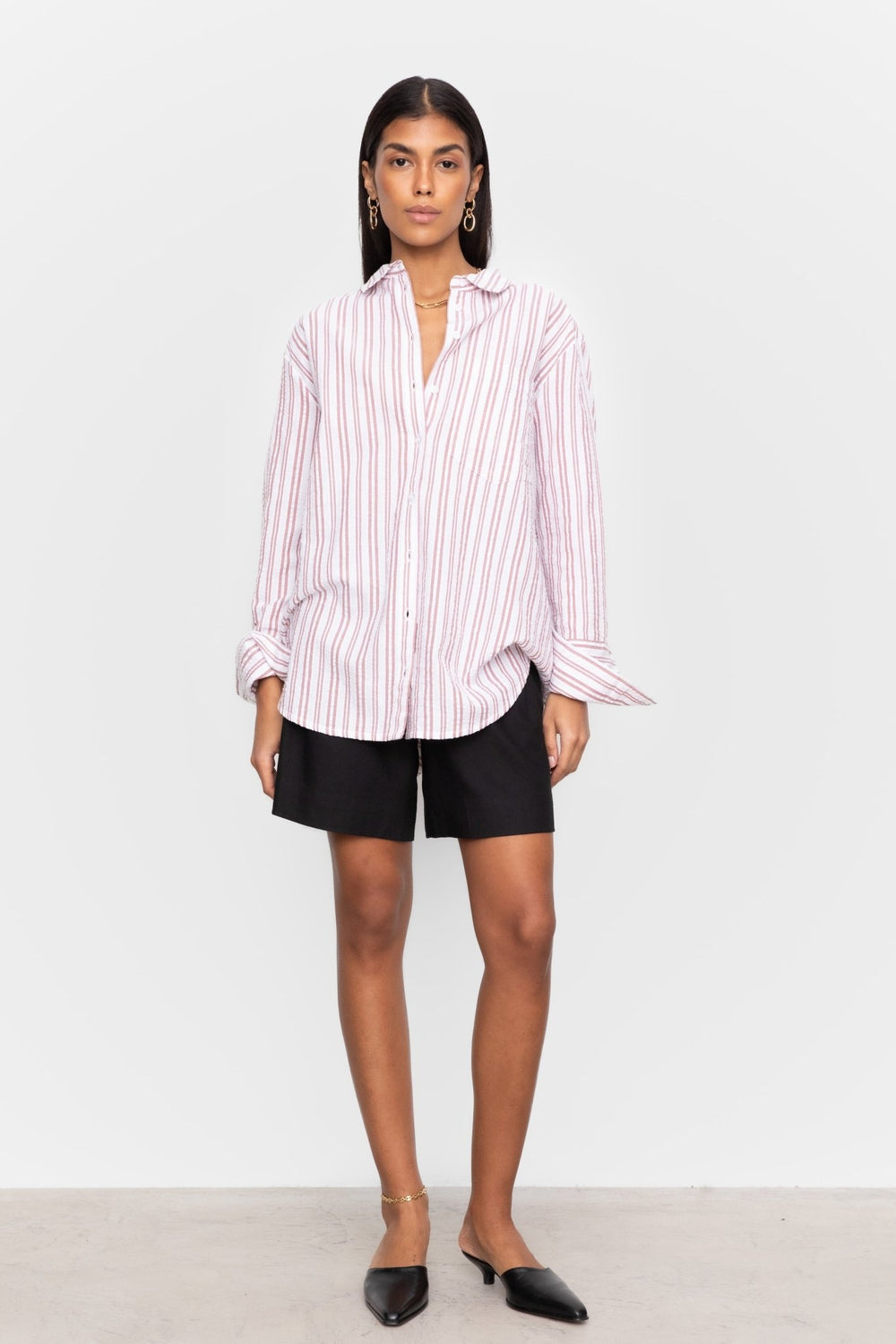 Bibi Crepe Shirt Terracotta | Skjorter og bluser | Smuk - Dameklær på nett