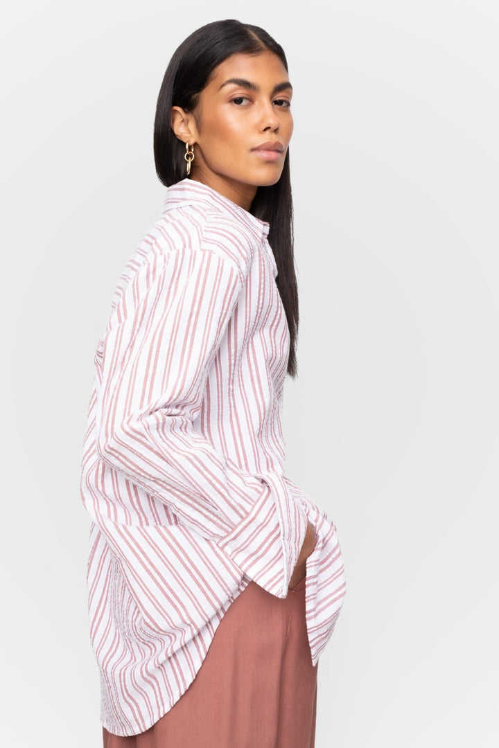 Bibi Crepe Shirt Terracotta | Skjorter og bluser | Smuk - Dameklær på nett