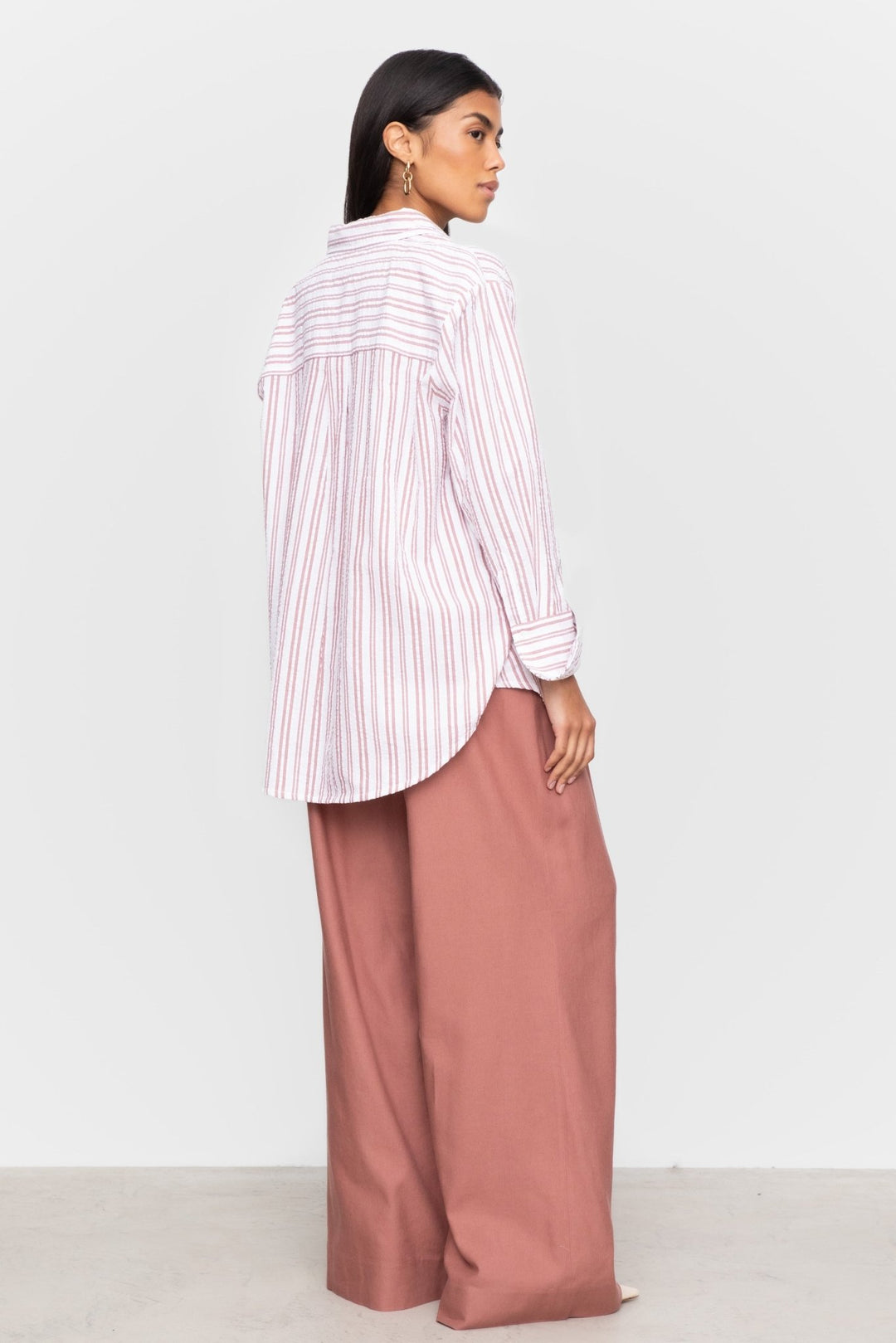 Bibi Crepe Shirt Terracotta | Skjorter og bluser | Smuk - Dameklær på nett