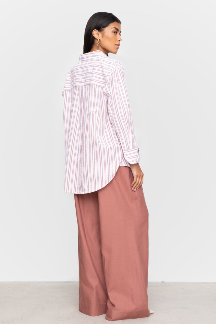 Bibi Crepe Shirt Terracotta | Skjorter og bluser | Smuk - Dameklær på nett