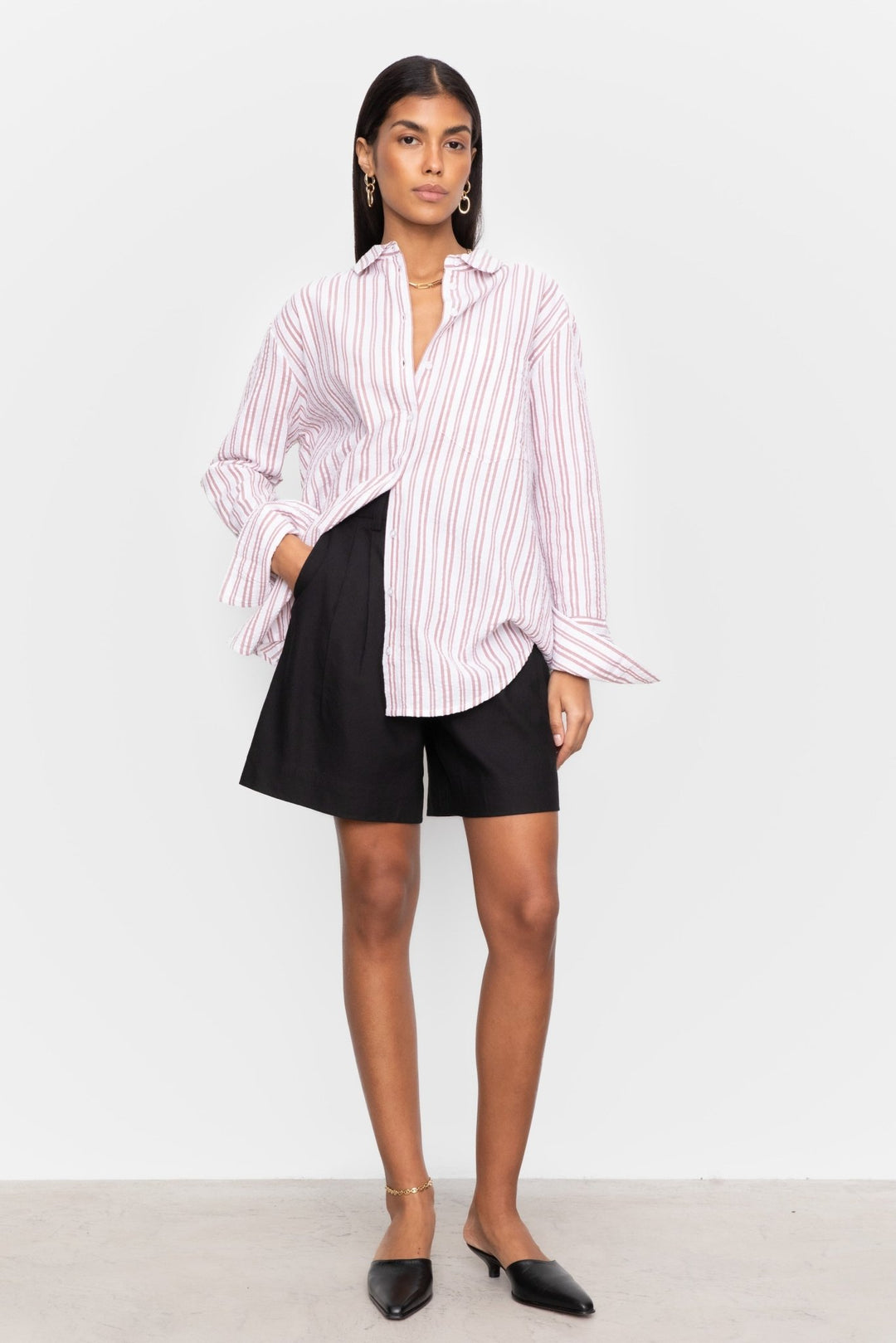 Bibi Crepe Shirt Terracotta | Skjorter og bluser | Smuk - Dameklær på nett