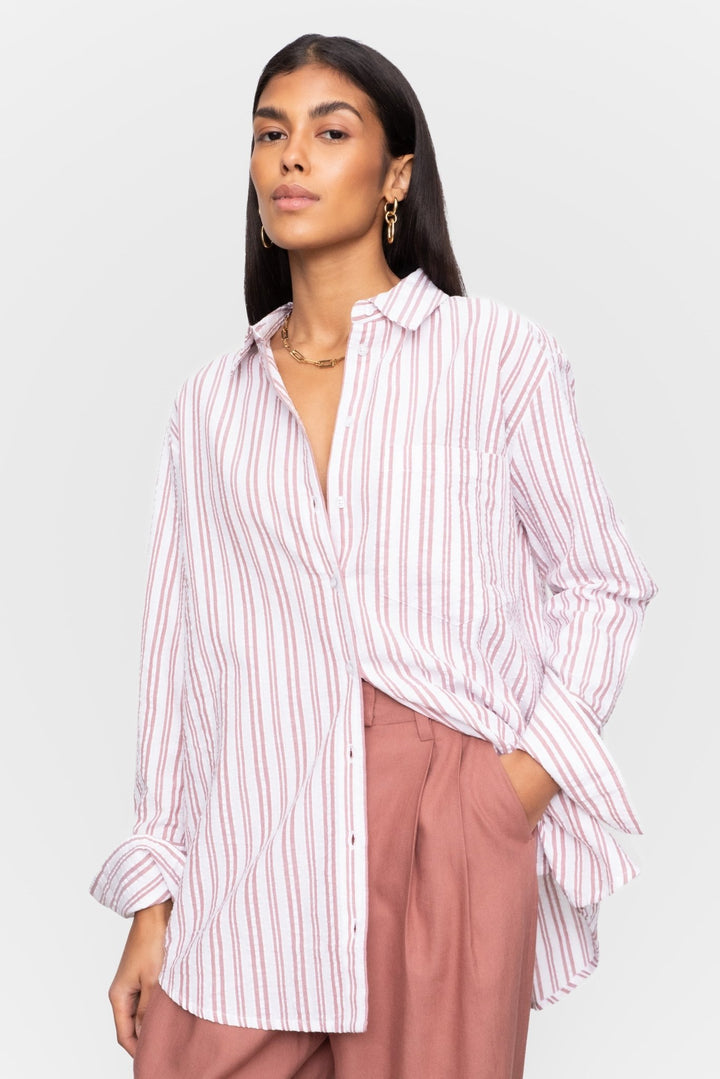 Bibi Crepe Shirt Terracotta | Skjorter og bluser | Smuk - Dameklær på nett