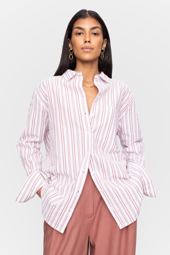 Bibi Crepe Shirt Terracotta | Skjorter og bluser | Smuk - Dameklær på nett