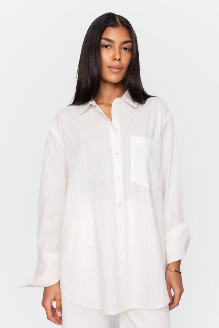 Bibi Crepe Shirt White | Skjorter og bluser | Smuk - Dameklær på nett