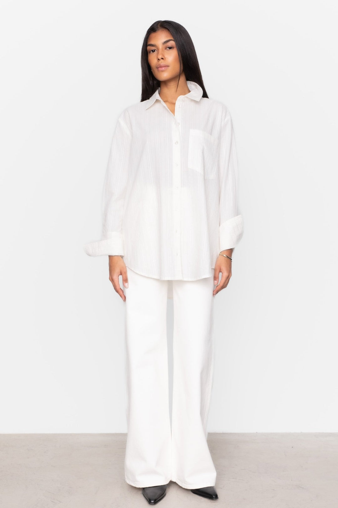 Bibi Crepe Shirt White | Skjorter og bluser | Smuk - Dameklær på nett